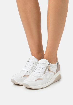 Sneakers laag - weiß/puder/rosa