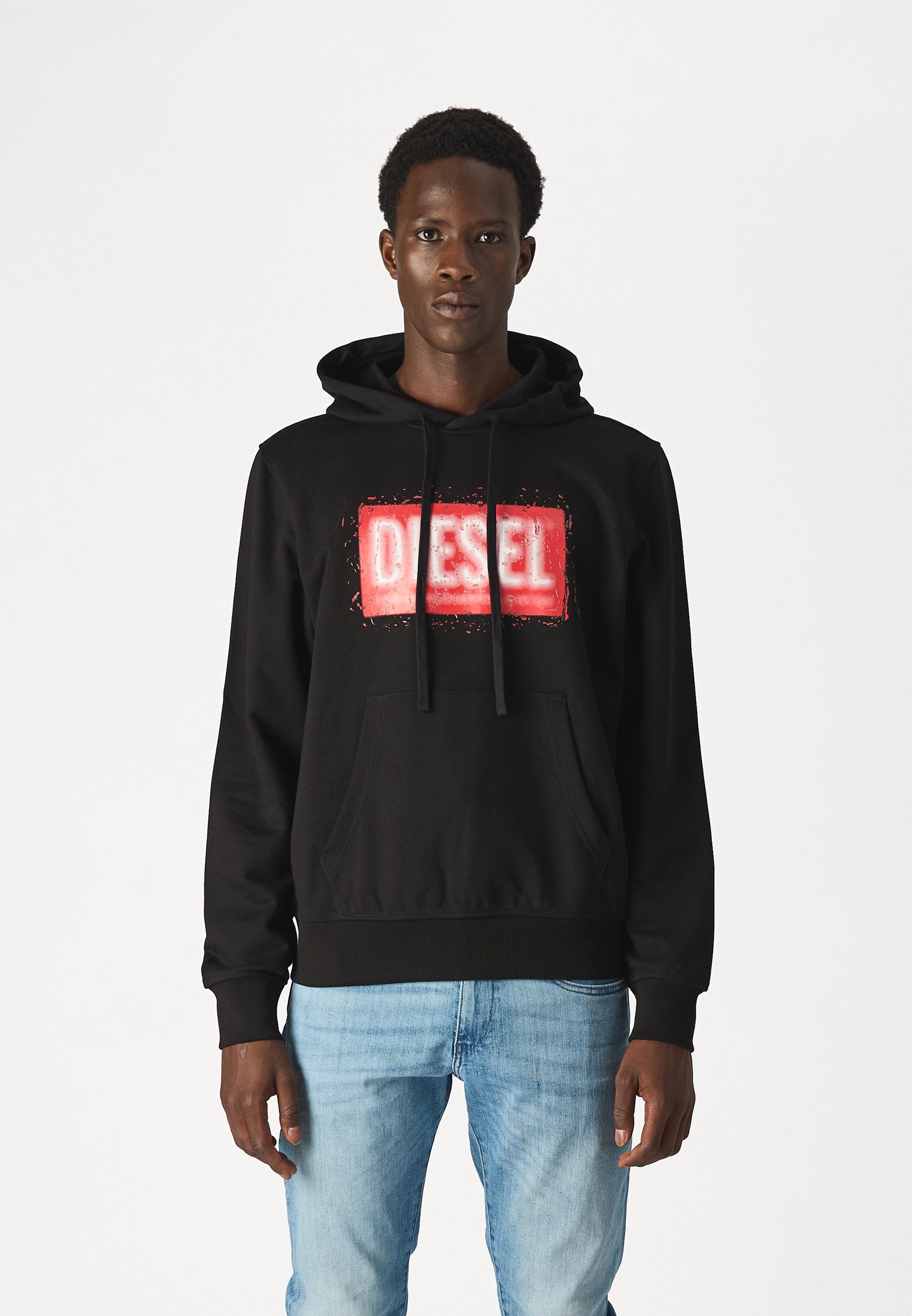 Diesel S Ginn Hood Div logo appliqué hoodie | Smart Closet