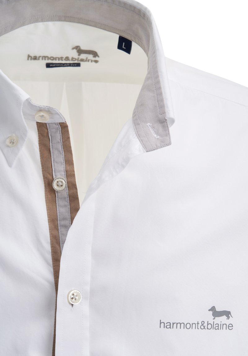 Harmont & CAMICIA CON LOGO RICAMATO - Camisa - bianco/blanco - Zalando.es