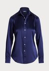 SLIM FIT SILK SHIRT - Button-down blouse - newport navy