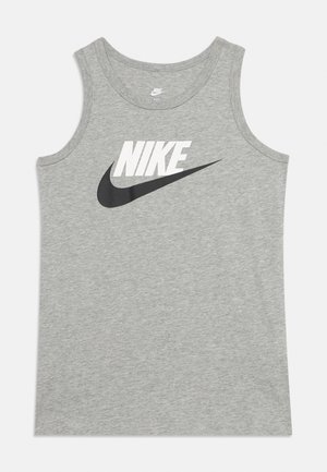 Helehall seljataoline tank top, millel valge "NIKE" tekst ja must Nike swooshi logo rinnal.