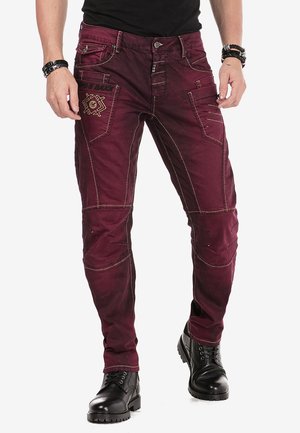 SCHICKEN NÄHTEN - Slim fit jeans - burgundy