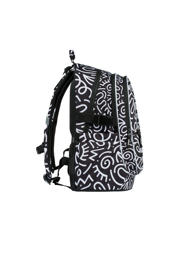 3 SET ERGONOMISCHE SCHULRUCKSACK – SCHULTASCHE CORE  – Schulranzen Set – schwarz