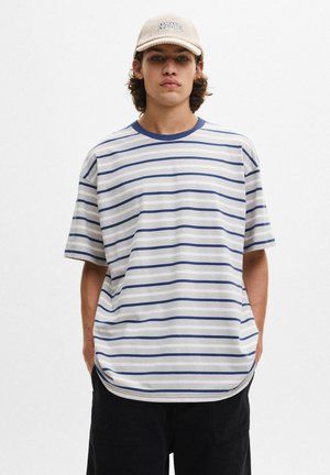 WITH HORIZONTAL - T-shirt z nadrukiem - dark blue