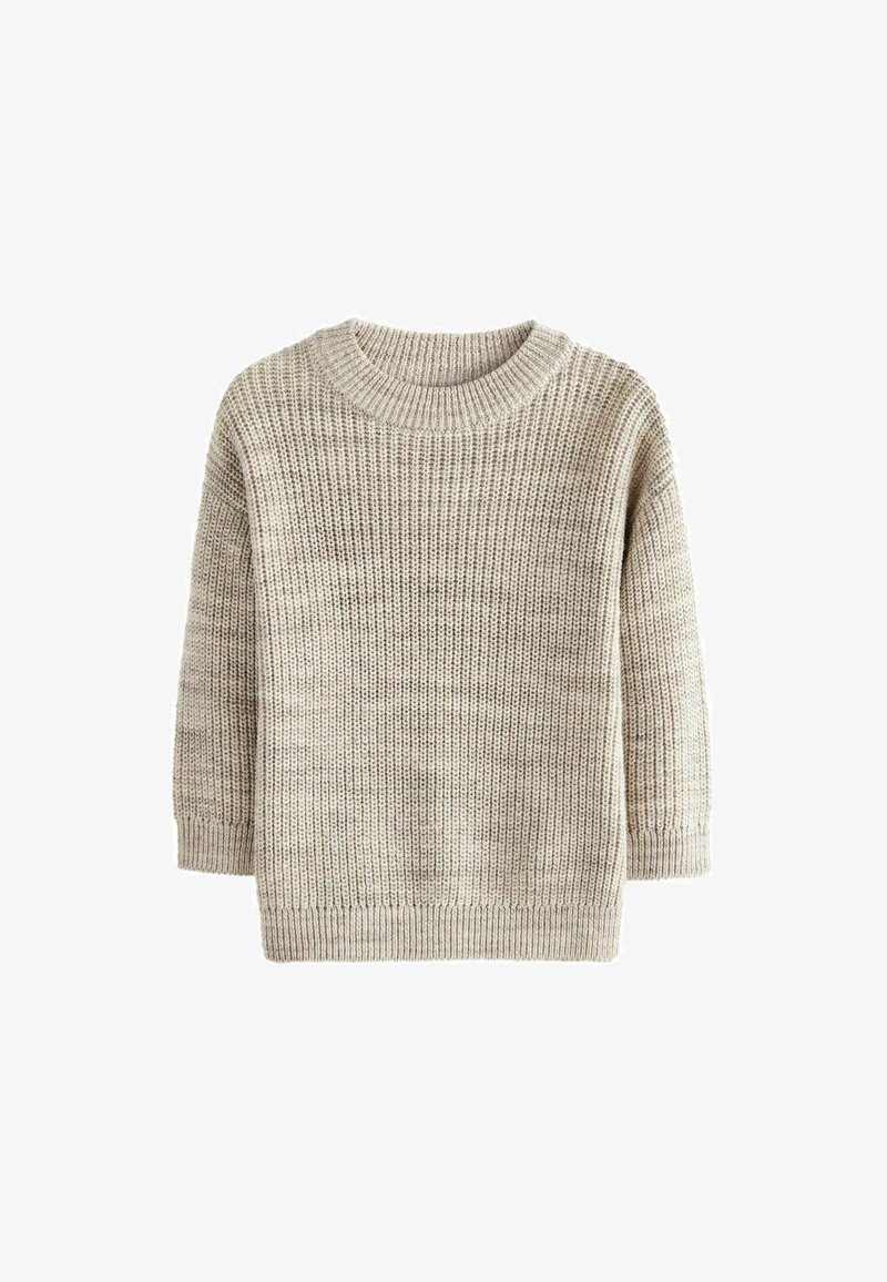 Heledbeezist kootud sviiter ümmarguse kaelusega ja kolmeveerand pikkade varrukatega. Omab tekstuuriga õmblust ja soonikuid varrukate otstes.