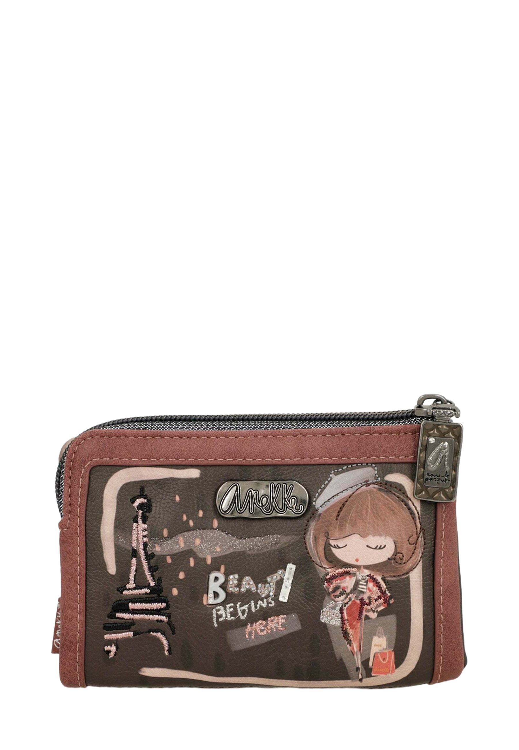Portafoglio Anekke Mademoiselle RFID Wallet Multicolor - Con Protezione RFID, 16 Scomparti Per Carte E Cinturino Removibile
