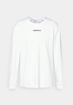 LINEAR UNISEX - Top s dlouhým rukávem - white