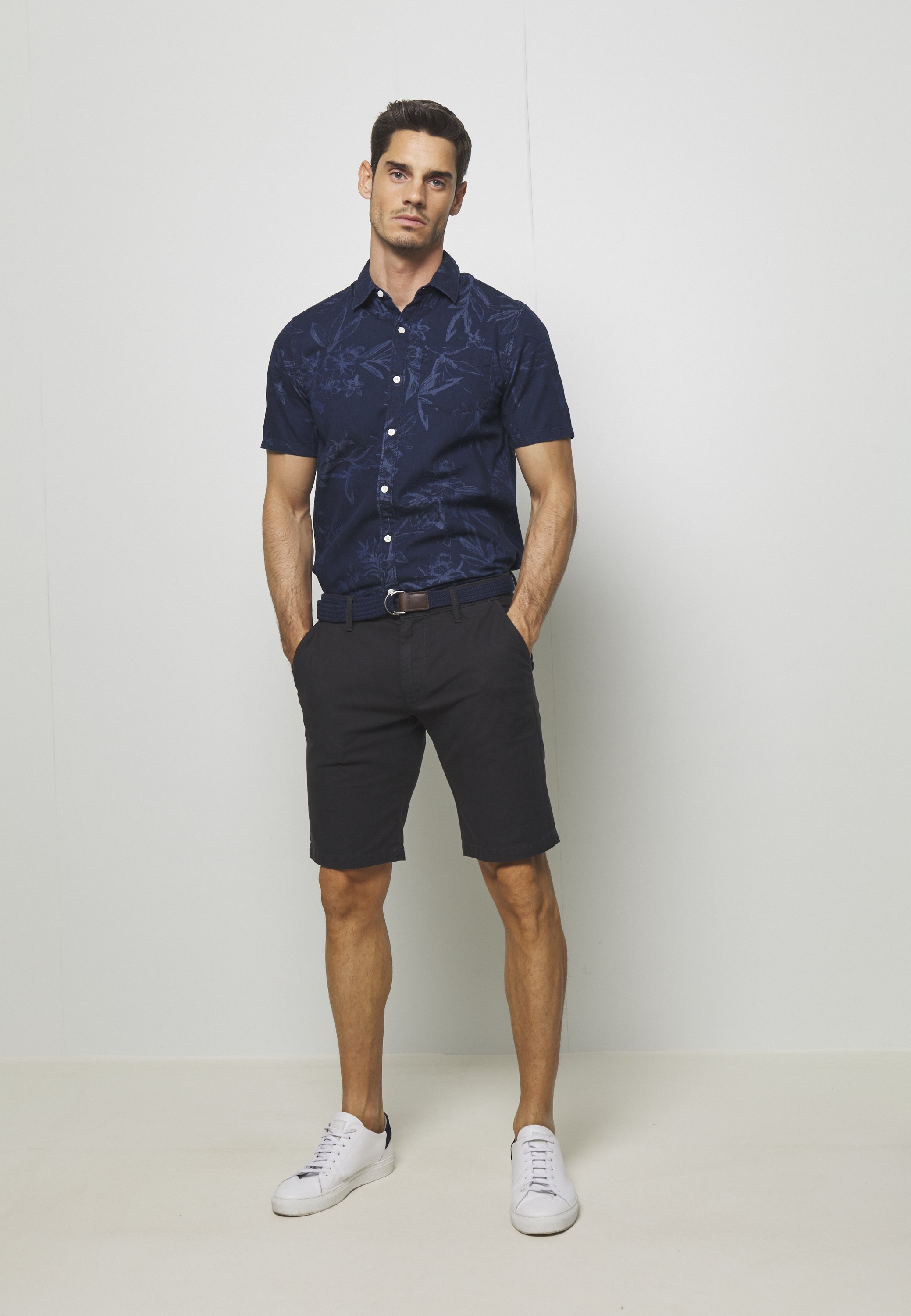 Superdry MIAMI LOOM BOX FIT SHIRT - Camisa - miami tropical indigo/azul  marino - Zalando.es