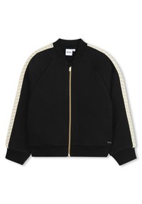 BOSS Kidswear Majica s kapuljačom i patentnim zatvaračem - black