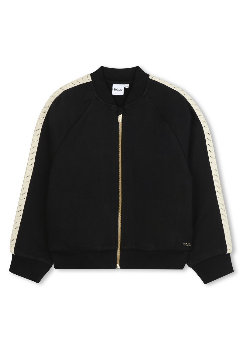 BOSS Kidswear Sweater met rits zwart