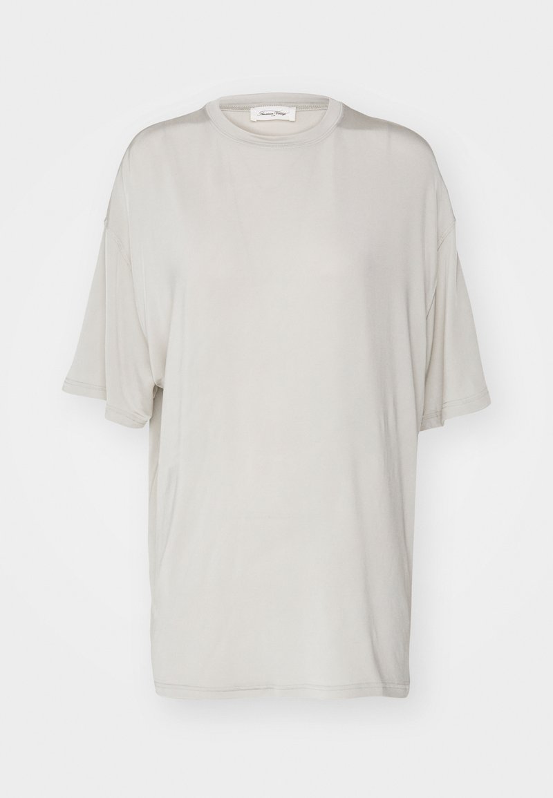 American vintage T-shirt basic grijs gemêleerd