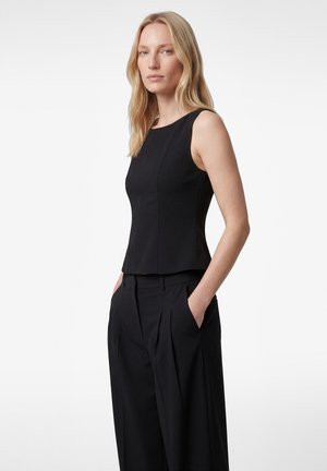 Koton, SLEEVELESS PEPLUM BLOUSE - Débardeur - black