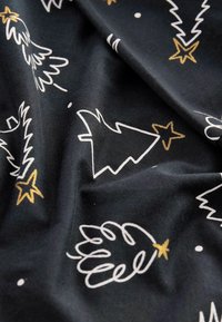 Next SINGLE FAMILY CHRISTMAS REGULAR FIT - Nattplagg set - black and gold christmas tree