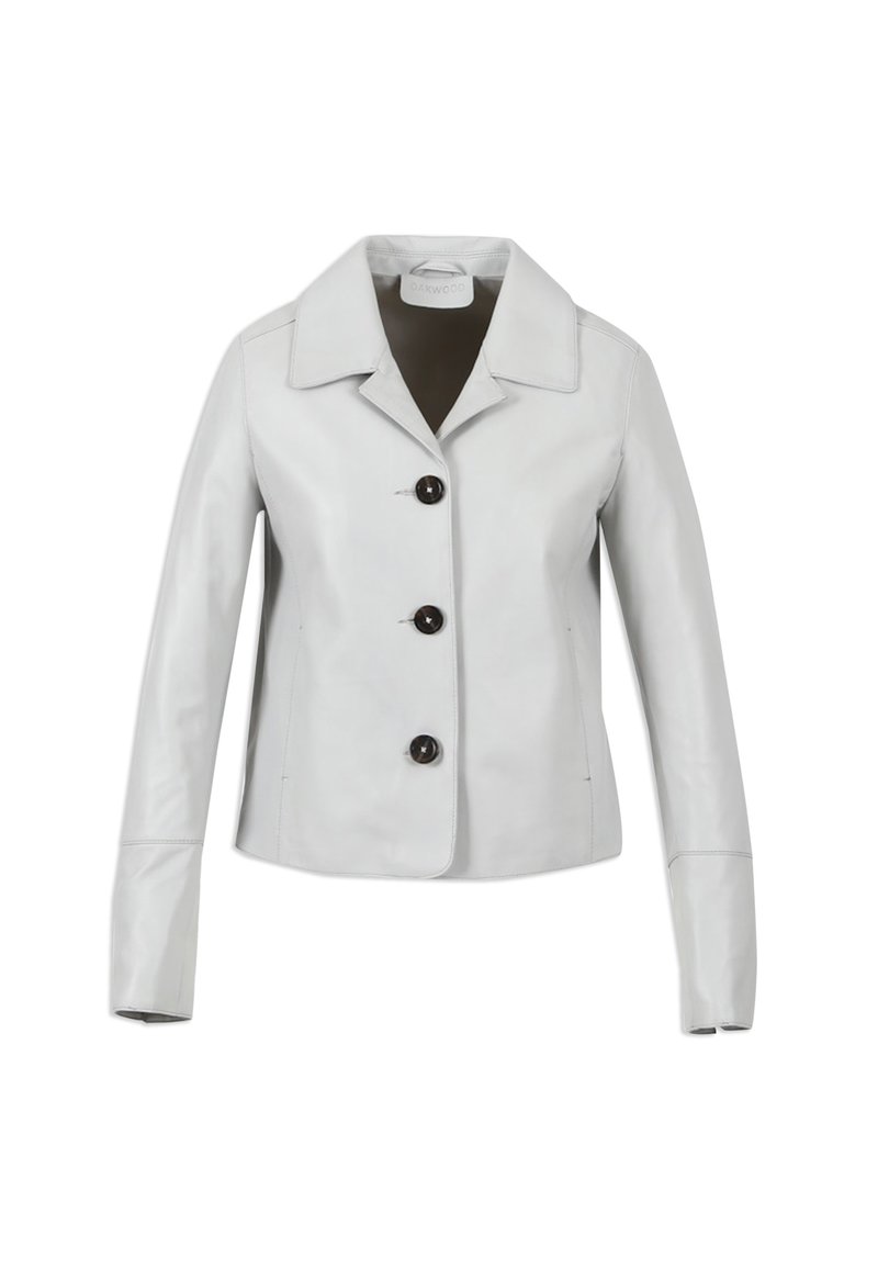 Oakwood Leren jas lichtgrijs