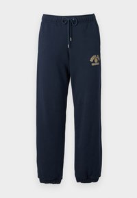 LOGO - Tracksuit bottoms - daring ocean