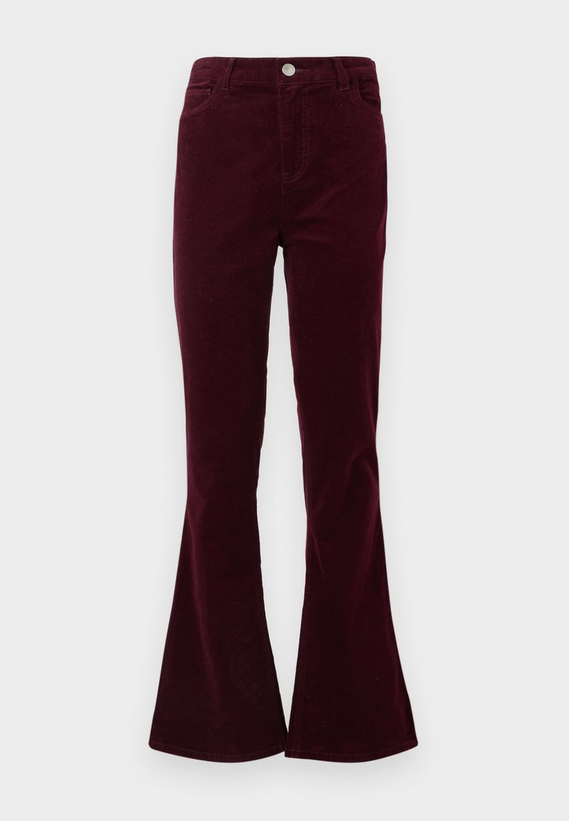 Pieces Broek bordeauxrood