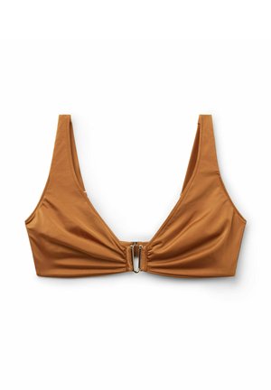 Calzedonia, SHINY SATIN BUSTIER - Haut de bikini - brown