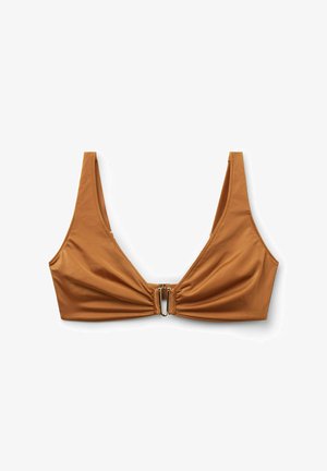 Calzedonia, SHINY SATIN BUSTIER - Haut de bikini - brown
