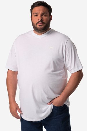 Men Plus, 2ER-PACK HALBARM V-AUSSCHNITT - T-Shirt basic - snow white