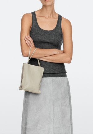 Massimo Dutti, DOUBLE COMPARTMENT NAPPA LEATHER BAG - Handbag - white