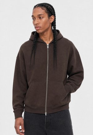 Abercrombie & Fitch, Суитшърт с цип - brown