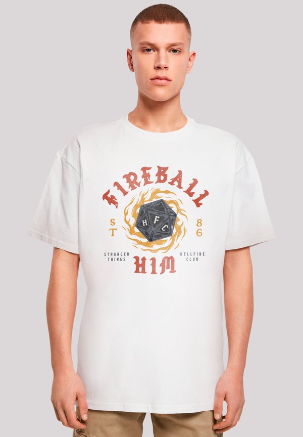 STRANGER THINGS FIREBALL DICE 86 NETFLIX TV SERIES - T-Shirt print - weiß
