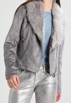 Veste en similicuir - grey