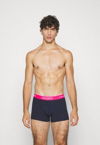 Lacoste 3 PACK - Boxer alsónadrág - bleu marine/vert fonce/orange
