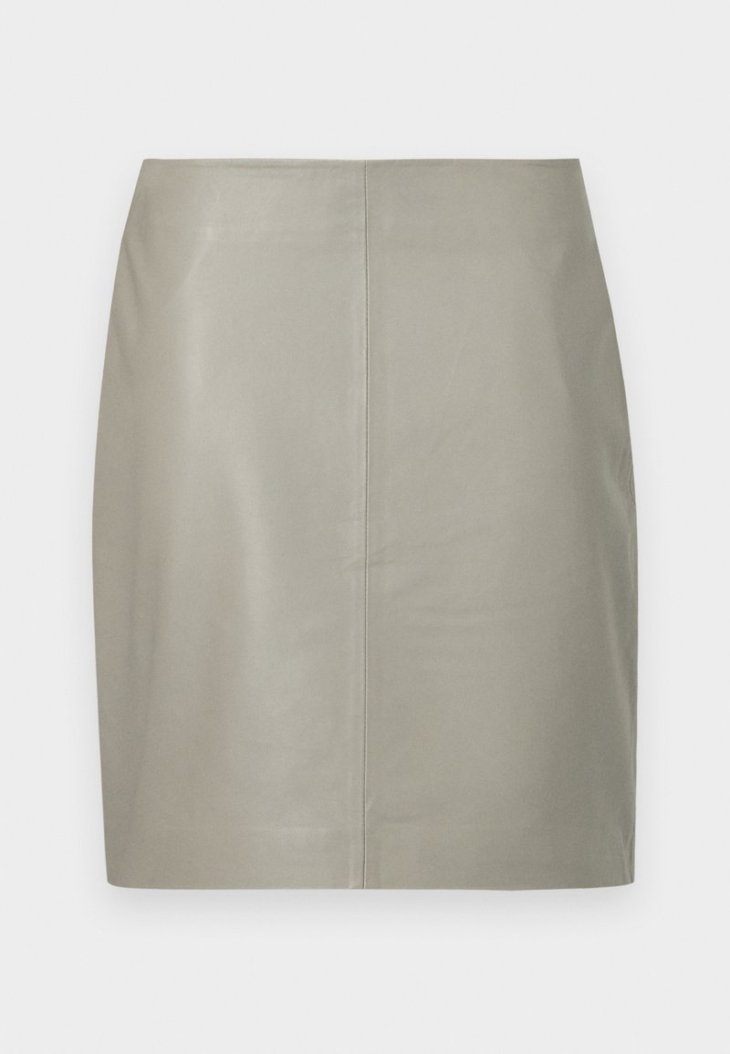 2nd Day CECILIANA CLASSIC - Jupe en cuir - string/gris clair - ZALANDO.FR
