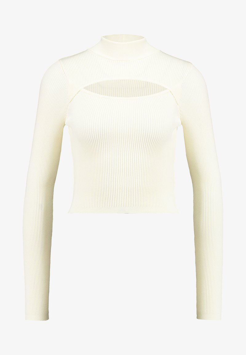 BDG Urban Outfitters CUTOUT FRONT Strikkegenser ecru BDG Urban Outfitters CUTOUT FRONT - Strikkegenser - ecru