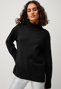 Ellos Collection ROLLKRAGEN - Strickpullover - schwarz