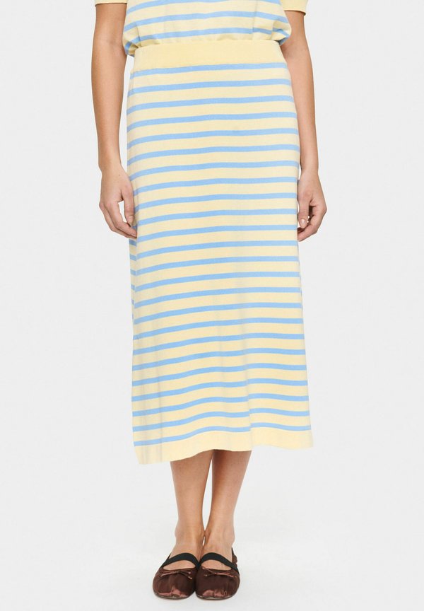 MILASZ STRIPED - A-Linien-Rock - lemon hydrangea stripe