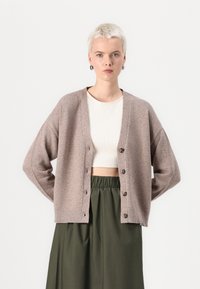 VILA VIRIL V NECK - Cardigan - brown