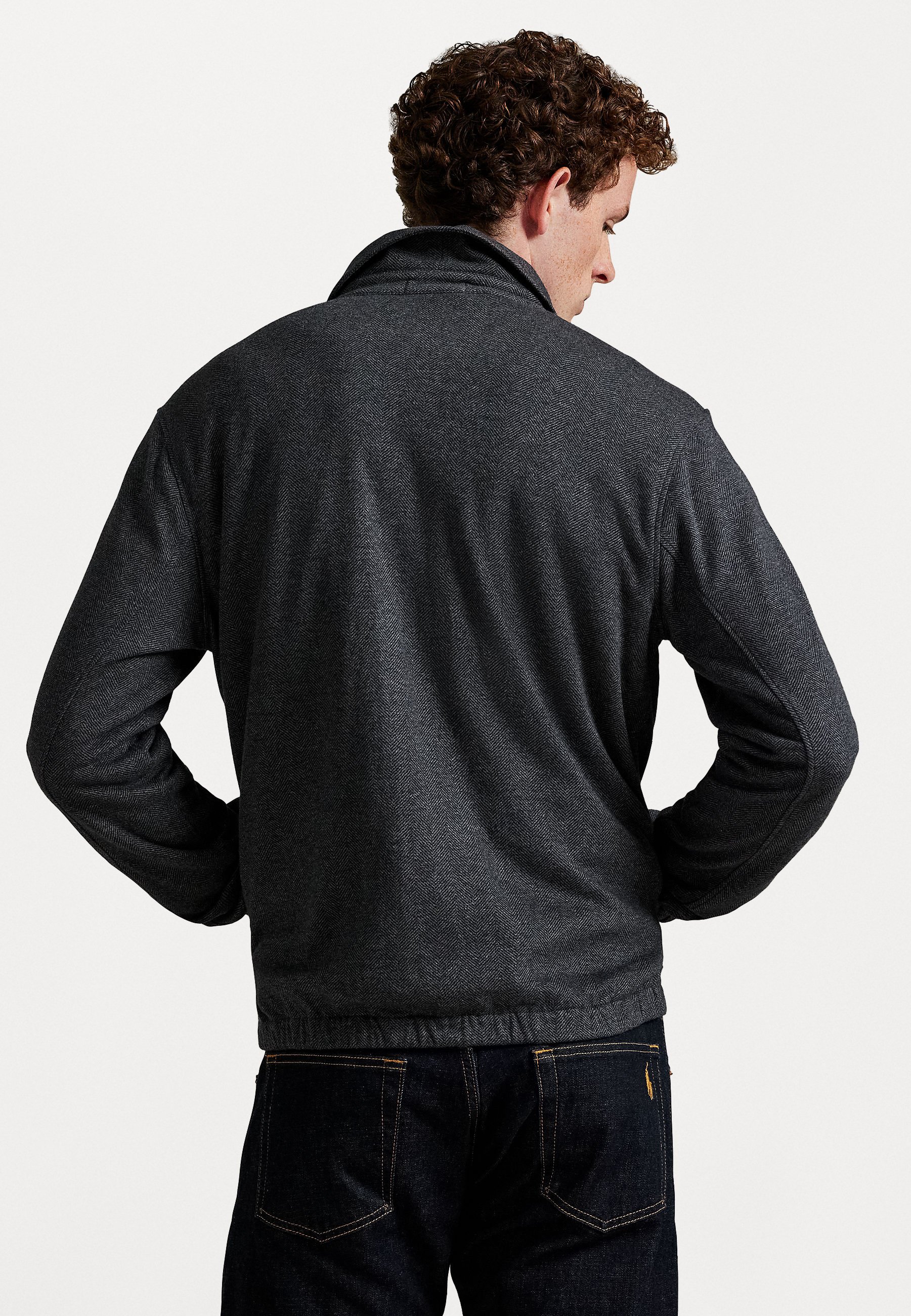 Polo Ralph Lauren HERRINGBONE LUXURY JERSEY BOMBER JACKET - Giacca