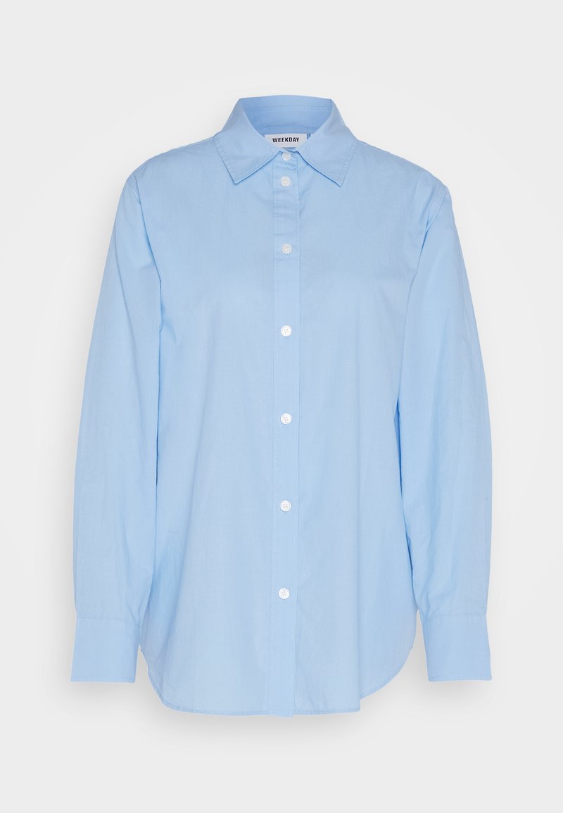 Weekday RELAXED OVERSIZED POPLIN SHIRT - Hemdbluse - light blue 