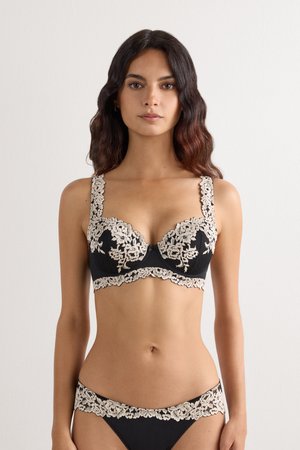 Intimissimi SOFIA IN PRETTY FLOWERS - Bygel-bh - black ivory