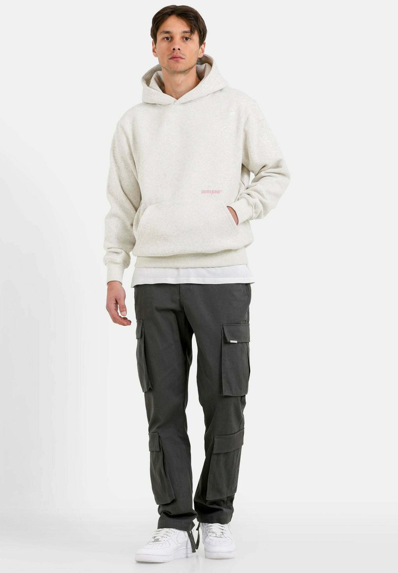 Sixth June HEART Sweat à capuche light grey/beige