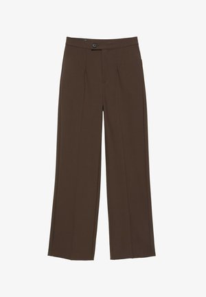 PULL&BEAR, HIGH-WAIST - SMART TROUSERS - Bukser - brown