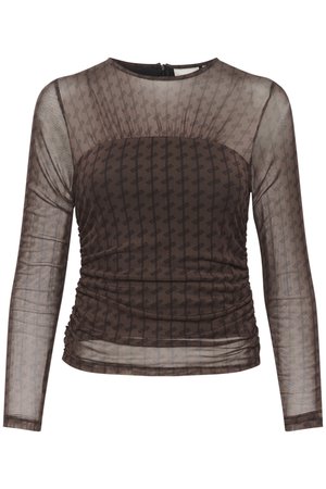 Gestuz MAELLA - Pikkade varrukatega topp - brown