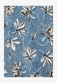 No seleccionado, bleu pétrole fleuri