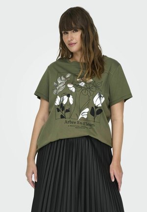 CARFIGGIA - Print T-shirt - khaki