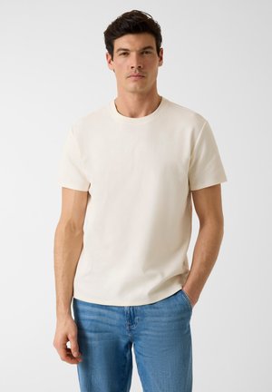 PRÄGE-LOGO - T-shirt basic - creme