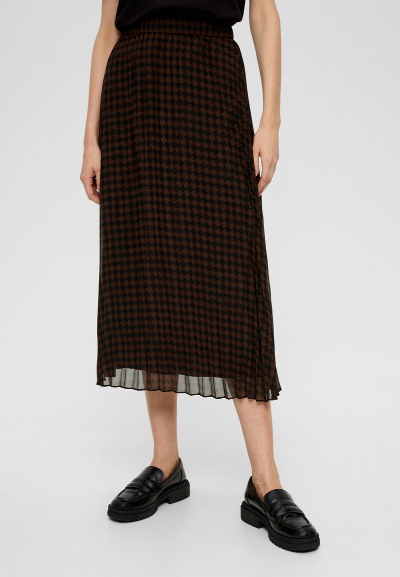 s.Oliver BLACK LABEL Jupe trapèze - schwarz