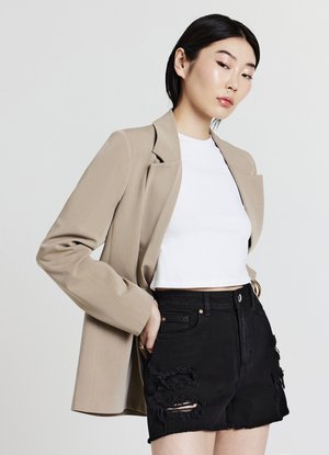 MOM ROTTURE  - Short en jean - nero denim