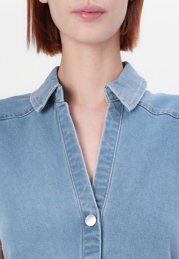 ONLBABE CAPSLEEVE MIDI DRESS - Denim dress4