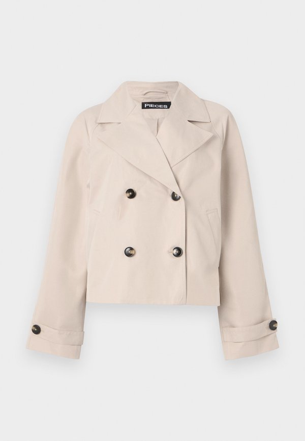 PCSCARLETT SHORT - Short coat - silver gray4