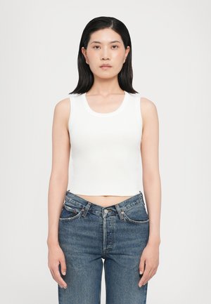 SHRUNKEN POPPY TANK - Top - white