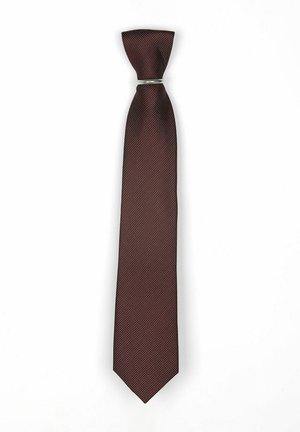 MIT ELEGANTEM PICOTÉ-TUPFEN - Krawatte - bordeaux