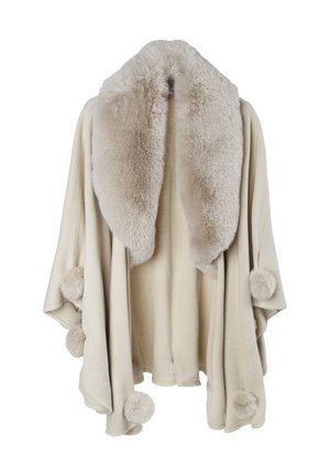 INFLUENCER POMPOM - Poncho - beige