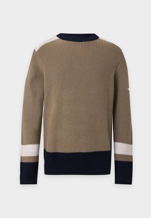 J.LINDEBERG STAN COLOUR BLOCK CREW - Maglione - brindle
